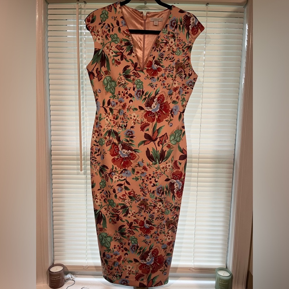 Floral Sheath Dress 3/4 length.